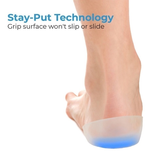 Natracure Silicone Gel‎ Heel Cup Cushions Size: S/M (1 Pair) - Shoe Insert Pad - Picture 4 of 7